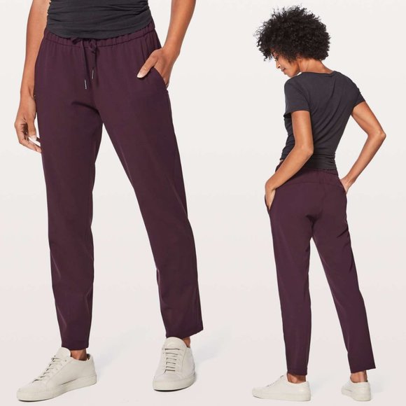 lululemon athletica Pants - Lululemon Black Cherry Luxtreme On The Fly Pants